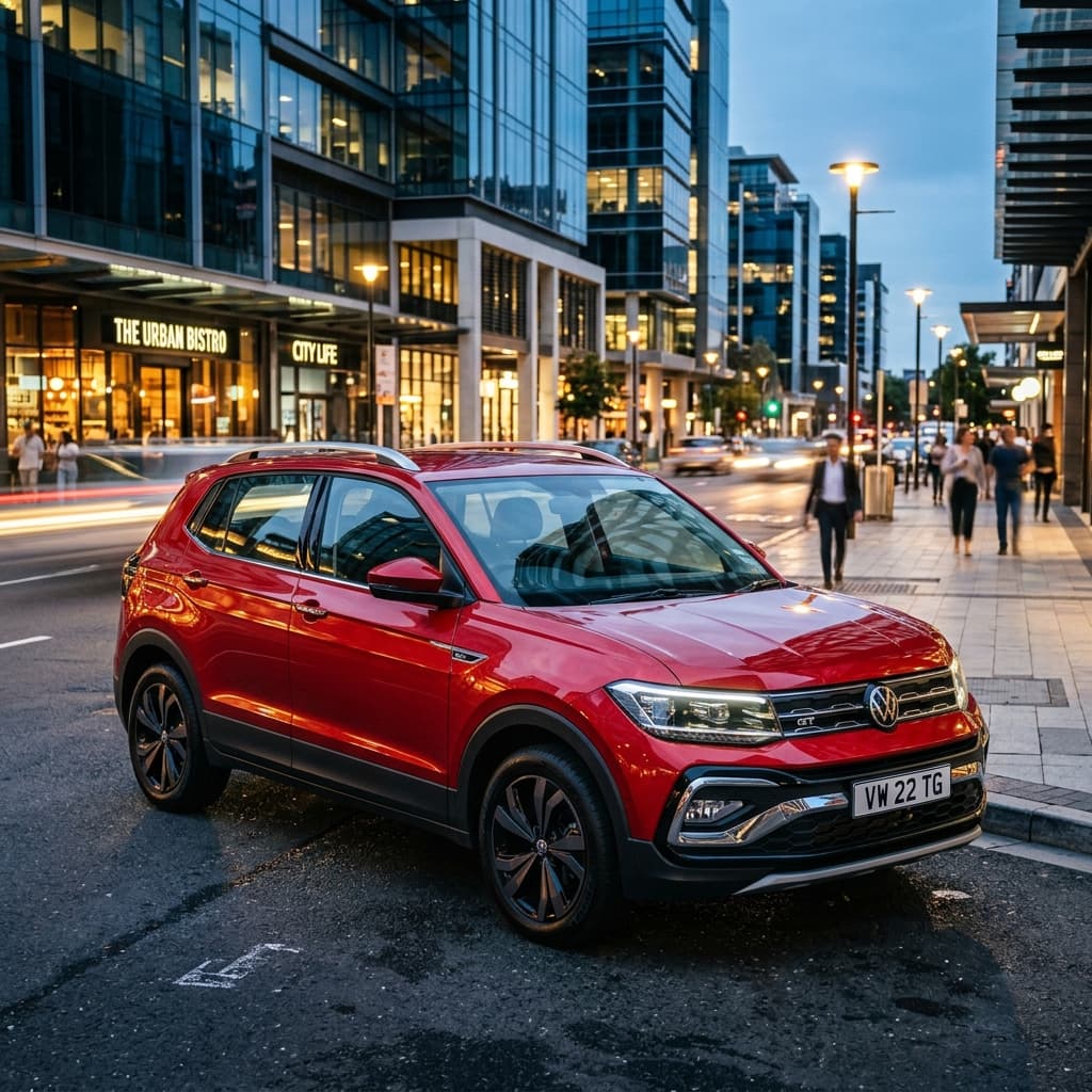 Volkswagen Taigun (Red) self-drive rental in Kompally Hyderabad